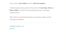Tablet Screenshot of jackcallister.com